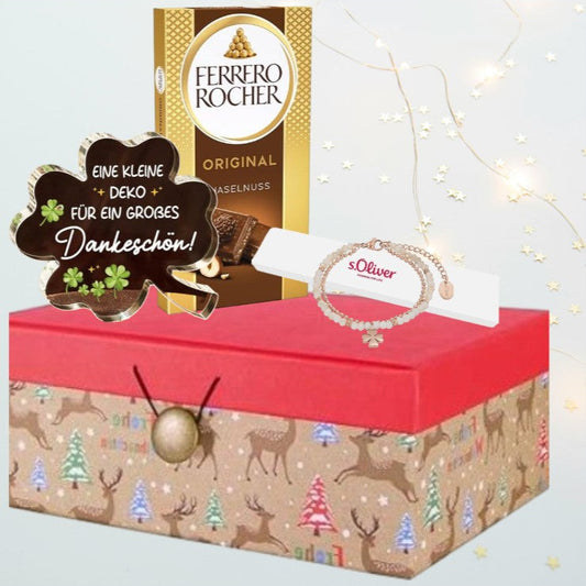 s.Oliver Klee-Armband – Geschenk für Sie – mit Glücksklee-Verzierung und Ferrero Rocher