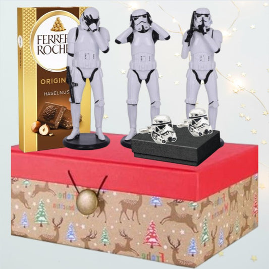 Star Wars Stormtrooper Gift for Him - with Stormtroopers Cufflinks & Ferrero Rocher