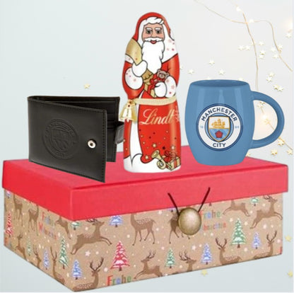 Manchester City Christmas Gift Box - Wallet, Mug & Lindt Chocolate