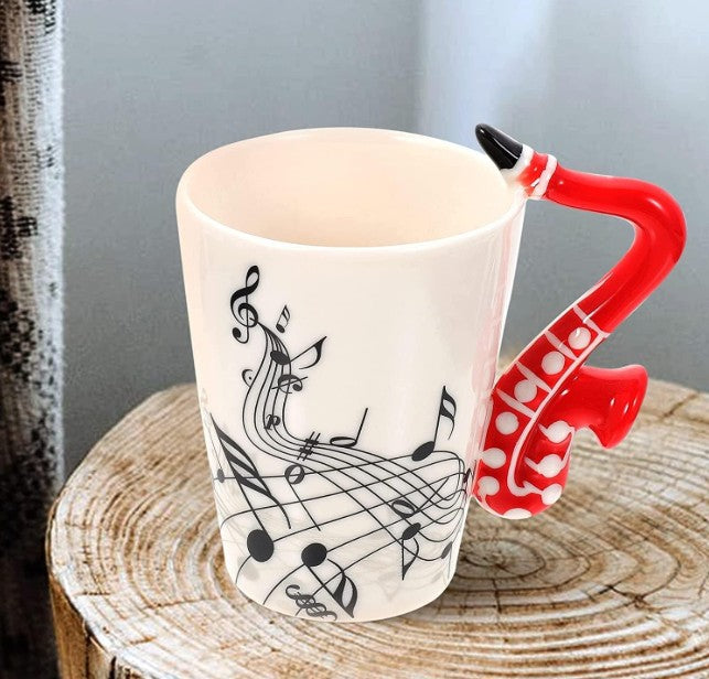 Music Teacher Gift Box - Heart Plaque & Saxophone Mug