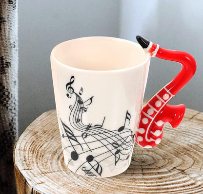 Music Teacher Gift Box - Heart Plaque & Saxophone Mug