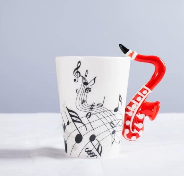 Music Teacher Gift Box - Heart Plaque & Saxophone Mug