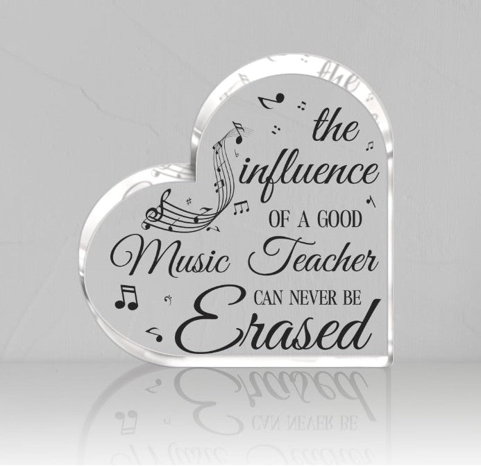 Music Teacher Gift Box - Heart Plaque & Saxophone Mug