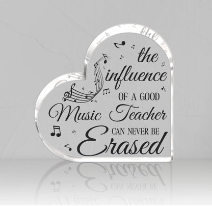 Music Teacher Gift Box - Heart Plaque & Saxophone Mug