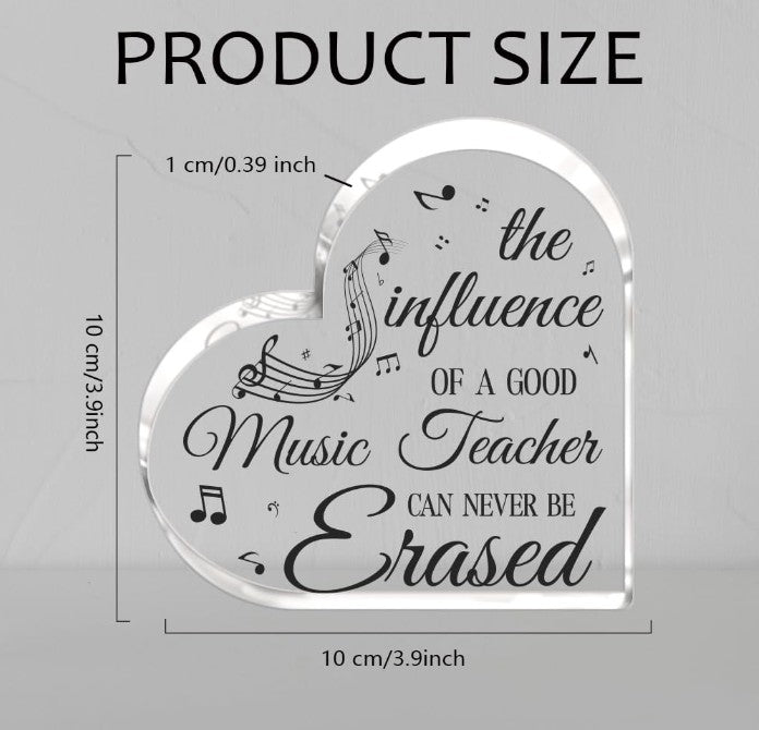 Music Teacher Gift Box - Heart Plaque & Saxophone Mug