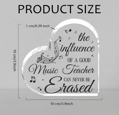 Music Teacher Gift Box - Heart Plaque & Saxophone Mug