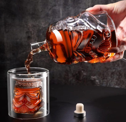 Star Wars Whisky-Dekanter-Set, transparent und kreativ, mit 2 Gläsern