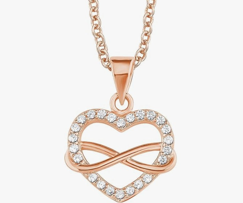 s.Oliver Sterling Silber Herzkette Weihnachtsgeschenkbox - mit Lindt Pralinen &amp; Positive Potato