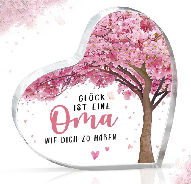 Swarovski Idyllia Blumenarmband – Geschenk für Oma – mit herzförmiger Acrylverzierung und Lindt Pralinen