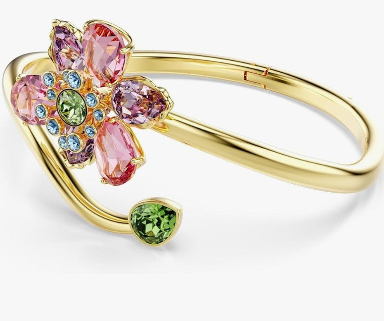 Swarovski Idyllia Blumenarmband – Geschenk für Oma – mit herzförmiger Acrylverzierung und Lindt Pralinen