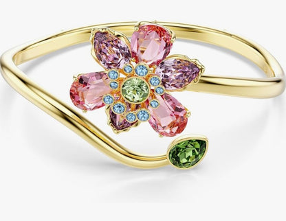 Swarovski Idyllia Blumenarmband – Geschenk für Oma – mit herzförmiger Acrylverzierung und Lindt Pralinen