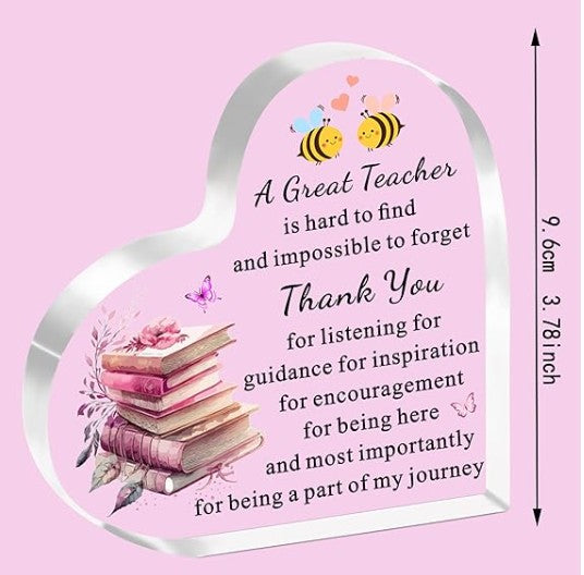 Weihnachtsgeschenkbox für Lehrer – „Danke“-Armband von FOSSIL &amp; Herzschild