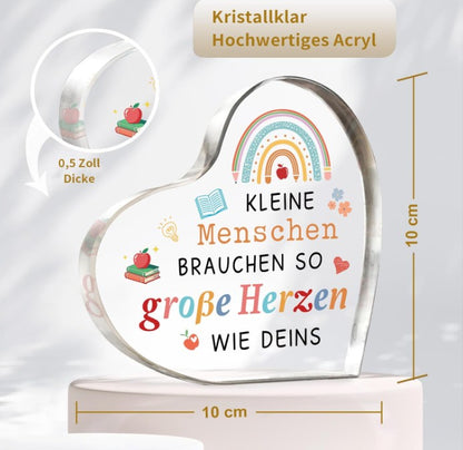 Weihnachtsgeschenkbox für Lehrer – „Danke“-Armband von FOSSIL &amp; Herzschild