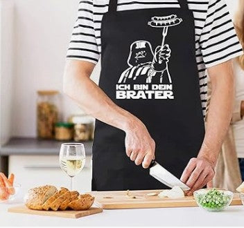 Star Wars Grillschürzen-Geschenkset – Herren-Grillschürze mit Darth Vader Flaschenöffner &amp; weihnachtlichen Extras