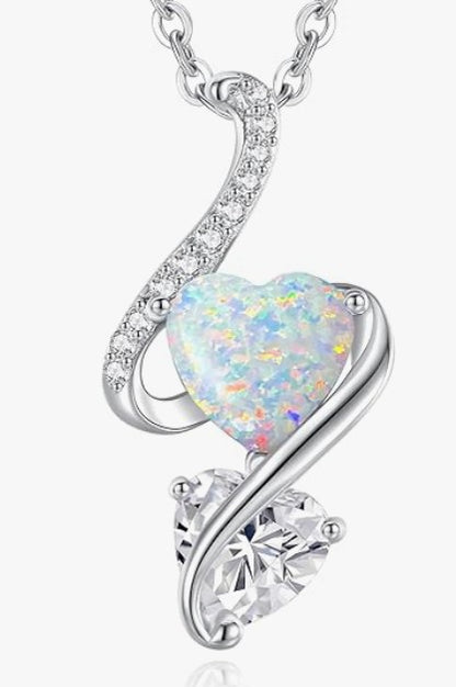 Christmas Gift - 'I Love You' Opal Necklace with Cute Reminder Plush & Lindt Pralines