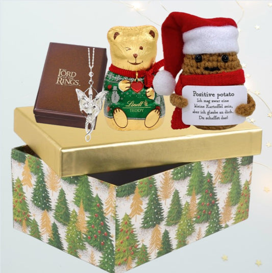 Weihnachtsgeschenkbox für Sie – Arwen Evenstar Anhänger &amp; Positive Potato