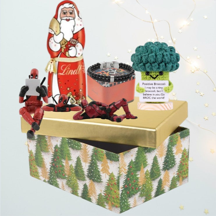Festive Christmas Gift Box - Men's Bracelet & Holiday Cheer Set