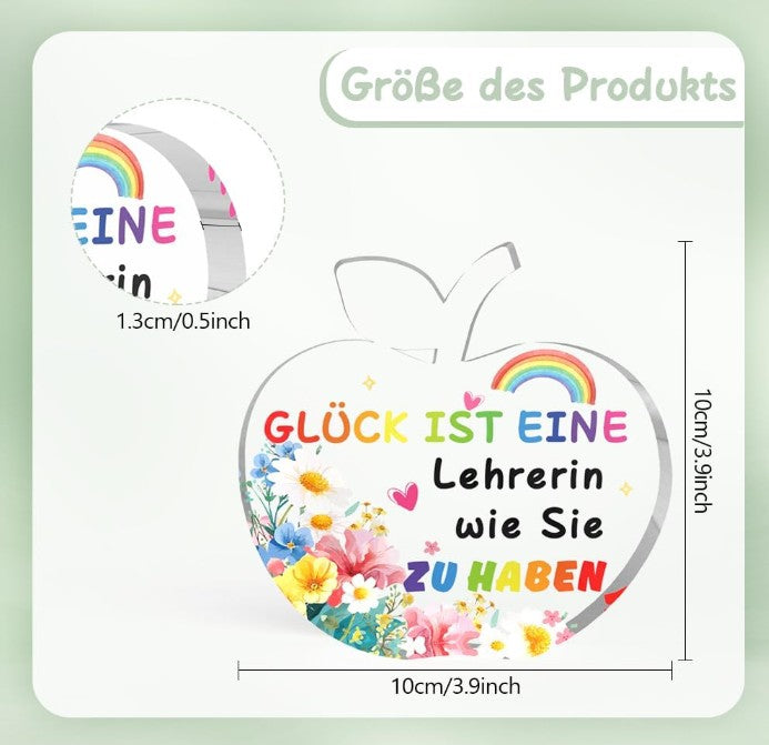 Weihnachtsgeschenkbox für Lehrer – Acrylplakette, Winter-Wellness-Set &amp; Pralinen