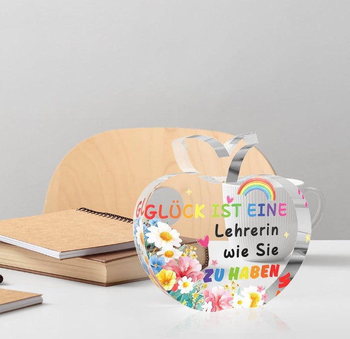Weihnachtsgeschenkbox für Lehrer – Acrylplakette, Winter-Wellness-Set &amp; Pralinen