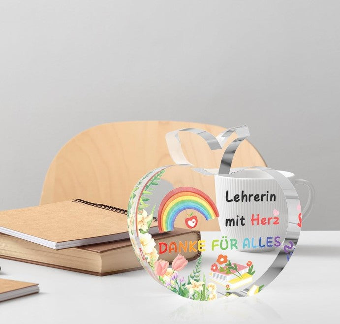 Weihnachtsgeschenkbox für Lehrer – Fossilienarmband, Acrylplakette &amp; Gourmet-Leckereien