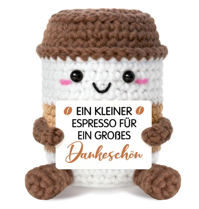 Dankeschön-Geschenk: Gehäkelte Kaffeetassenpuppe