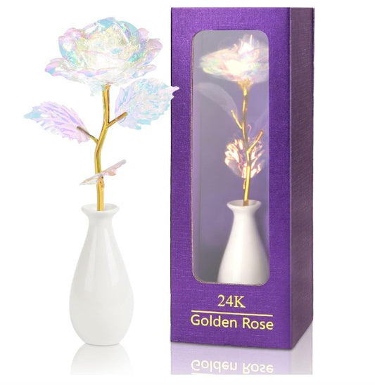 24-karätige goldene Ewige Rose – Geschenk für Frauen