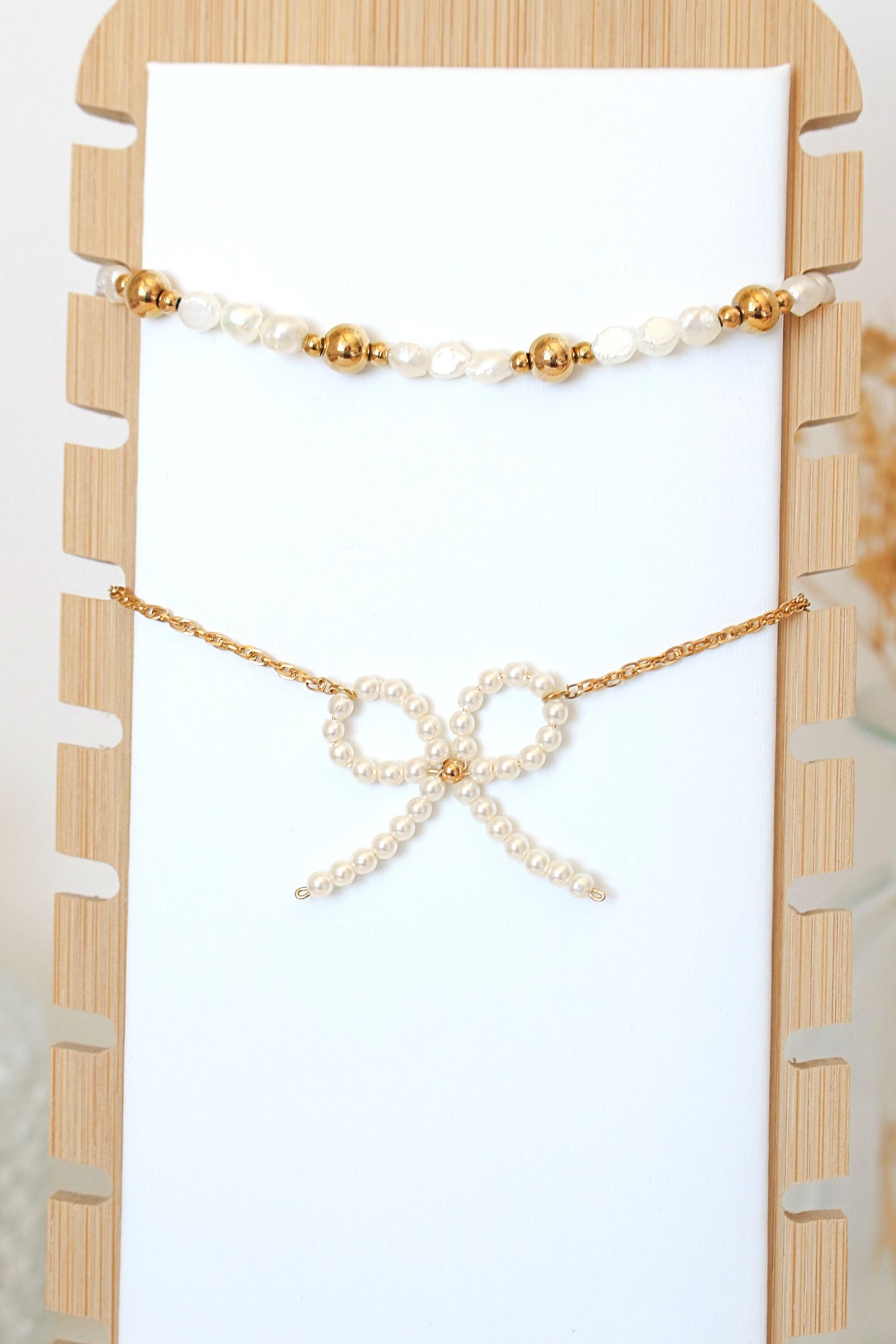 Coquette Bow Necklace 24K Gold Plated - Delight in the charm of a handcrafted bow