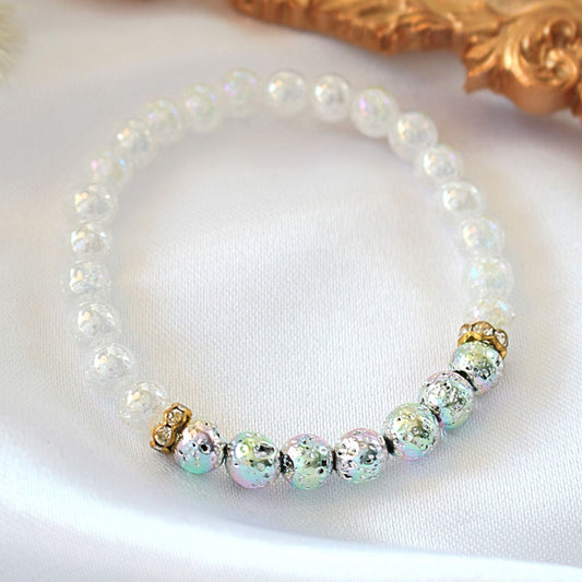 Armband mit Aromadiffusor aus Stein, Chrom-Finish – Erden Sie Ihre Energie, schärfen Sie Ihre Sinne.