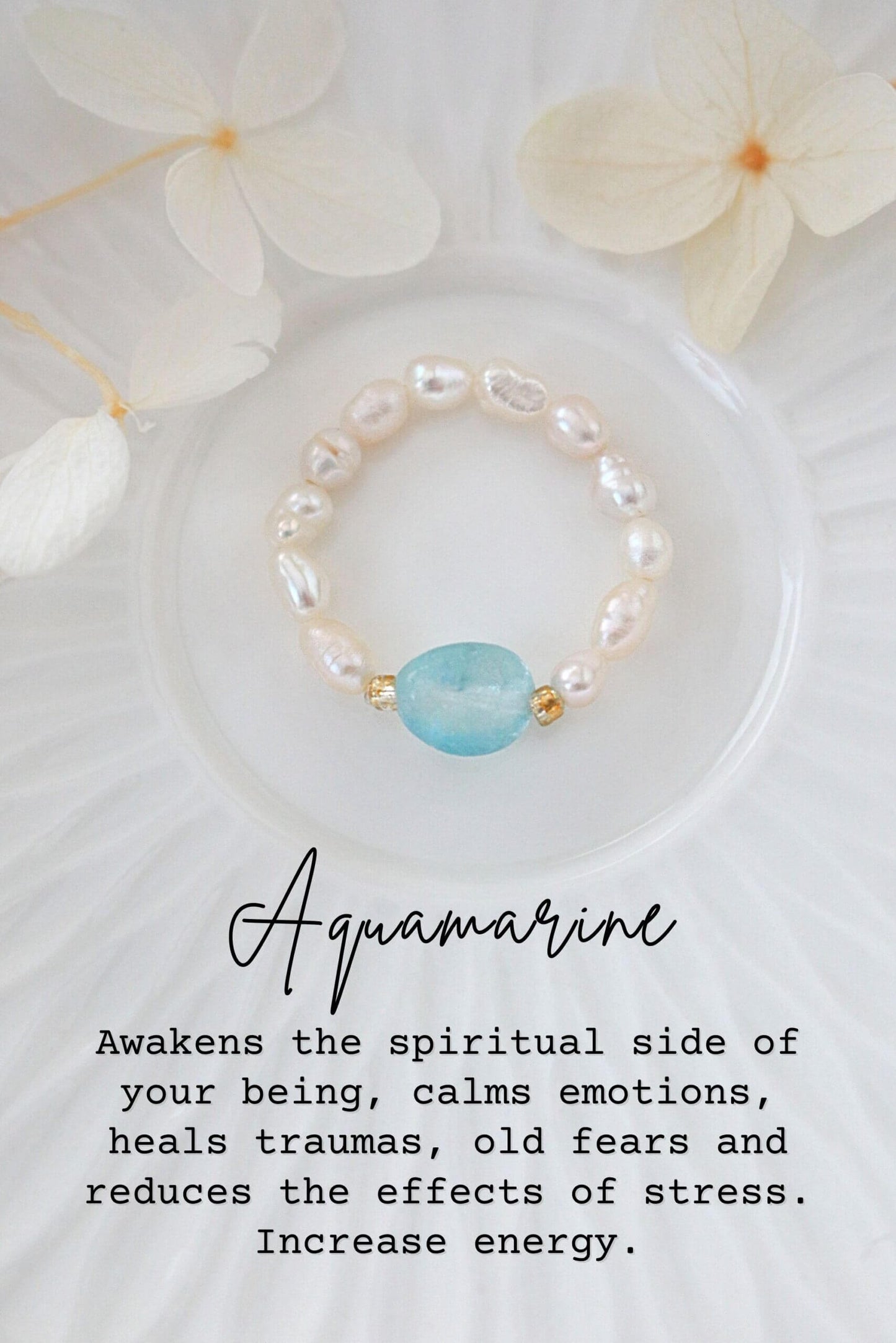 Elastic Rings with Natural Crystals & Freshwater Pearls - Wear your energy, Align your vibe.