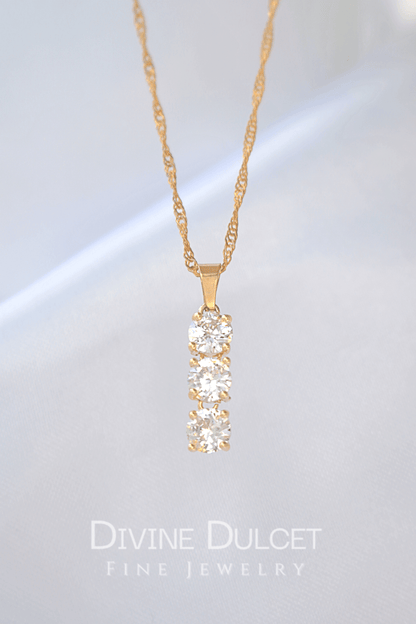 Teardrop Cage Cubic Zirconia Necklace  24K Gold - Delicately bold — Minimalist statement with radiant sparkle