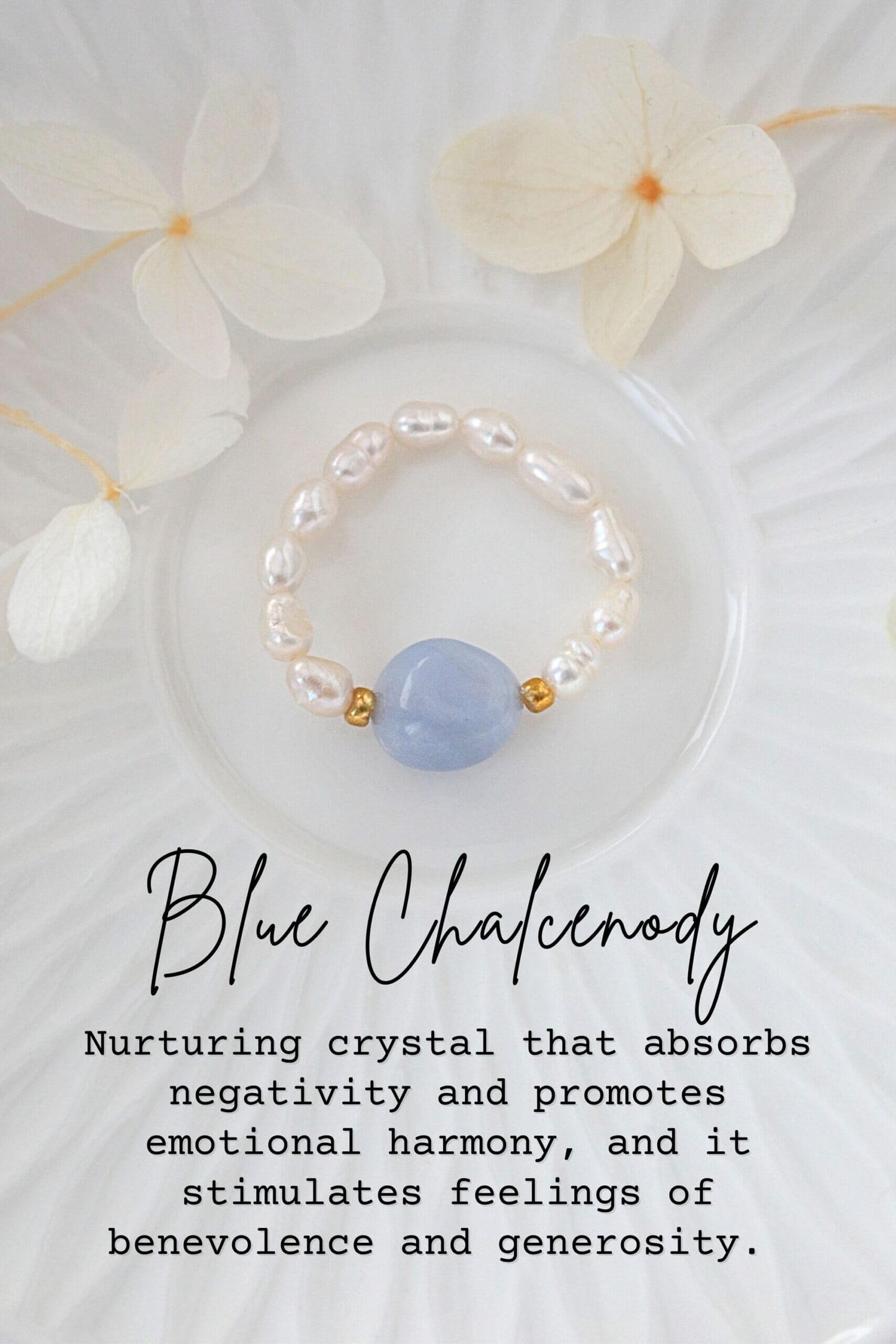Elastic Rings with Natural Crystals & Freshwater Pearls - Wear your energy, Align your vibe.