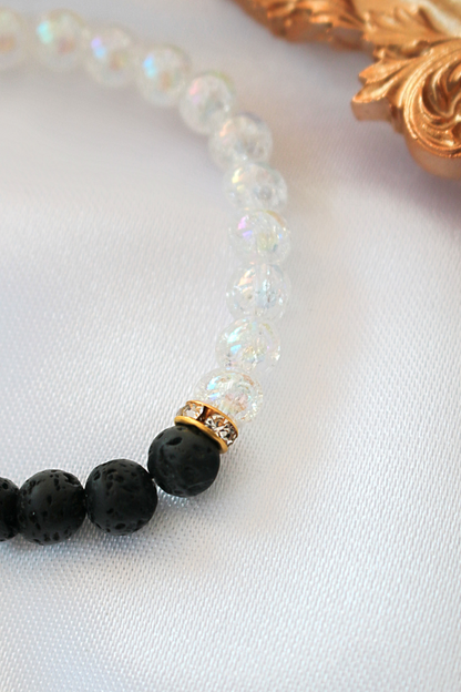 Lava Stone Elastic Aroma Diffuser Bracelet - Find your calm. Feel your strength. Carry your scent