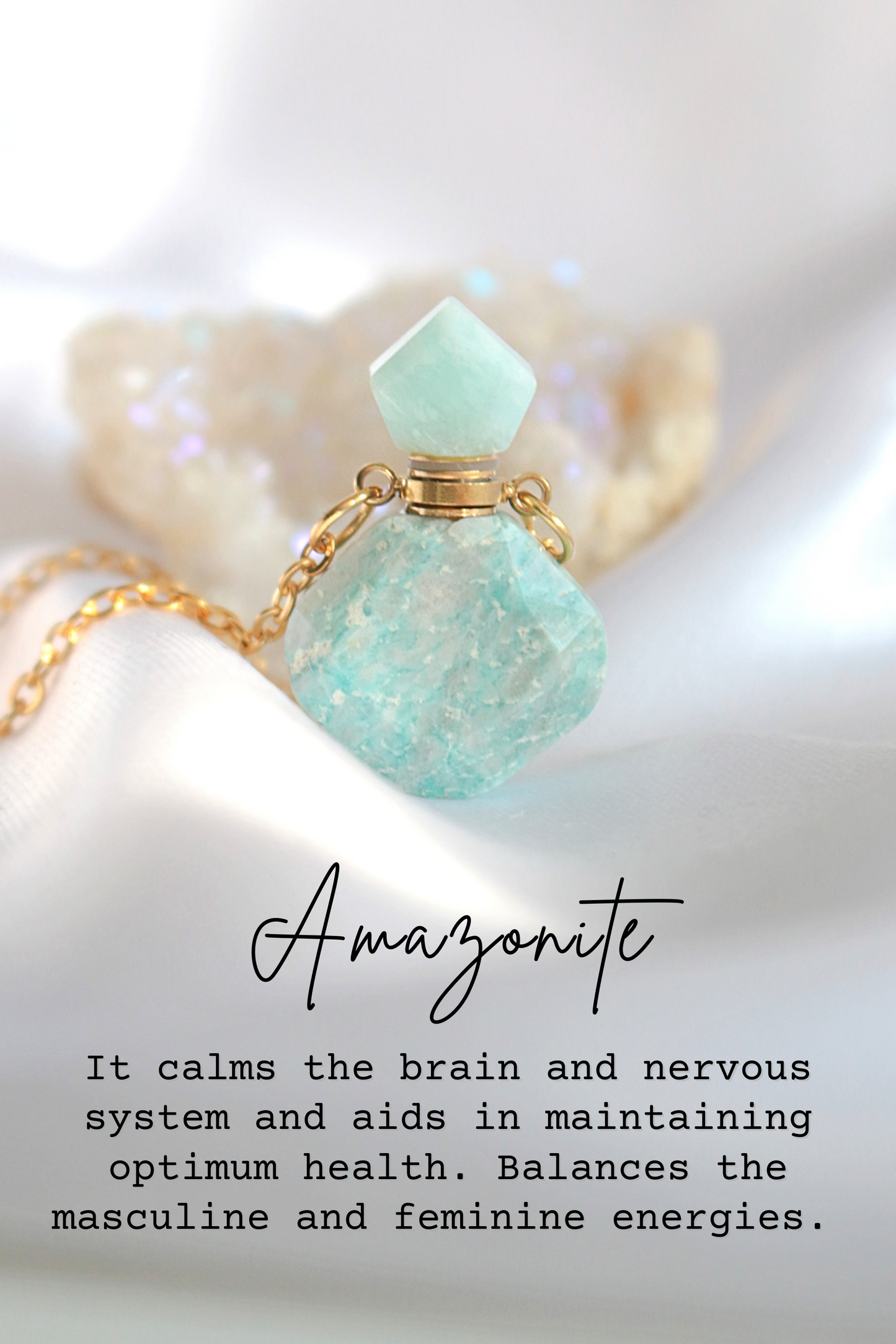 Luxury Natural Crystal Bottle Necklace - Because your favourite scents deserve to travel with you in st