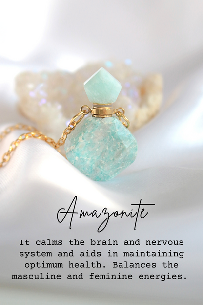 Luxury Natural Crystal Bottle Necklace - Because your favourite scents deserve to travel with you in st