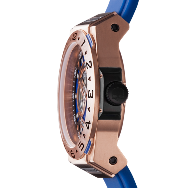 Vento Blue Rose Gold — Bold Sports Design with Racing Blue Flair